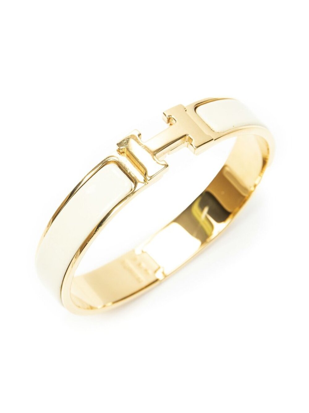 Hermes Clic Clac Bracelet Ivory Plating